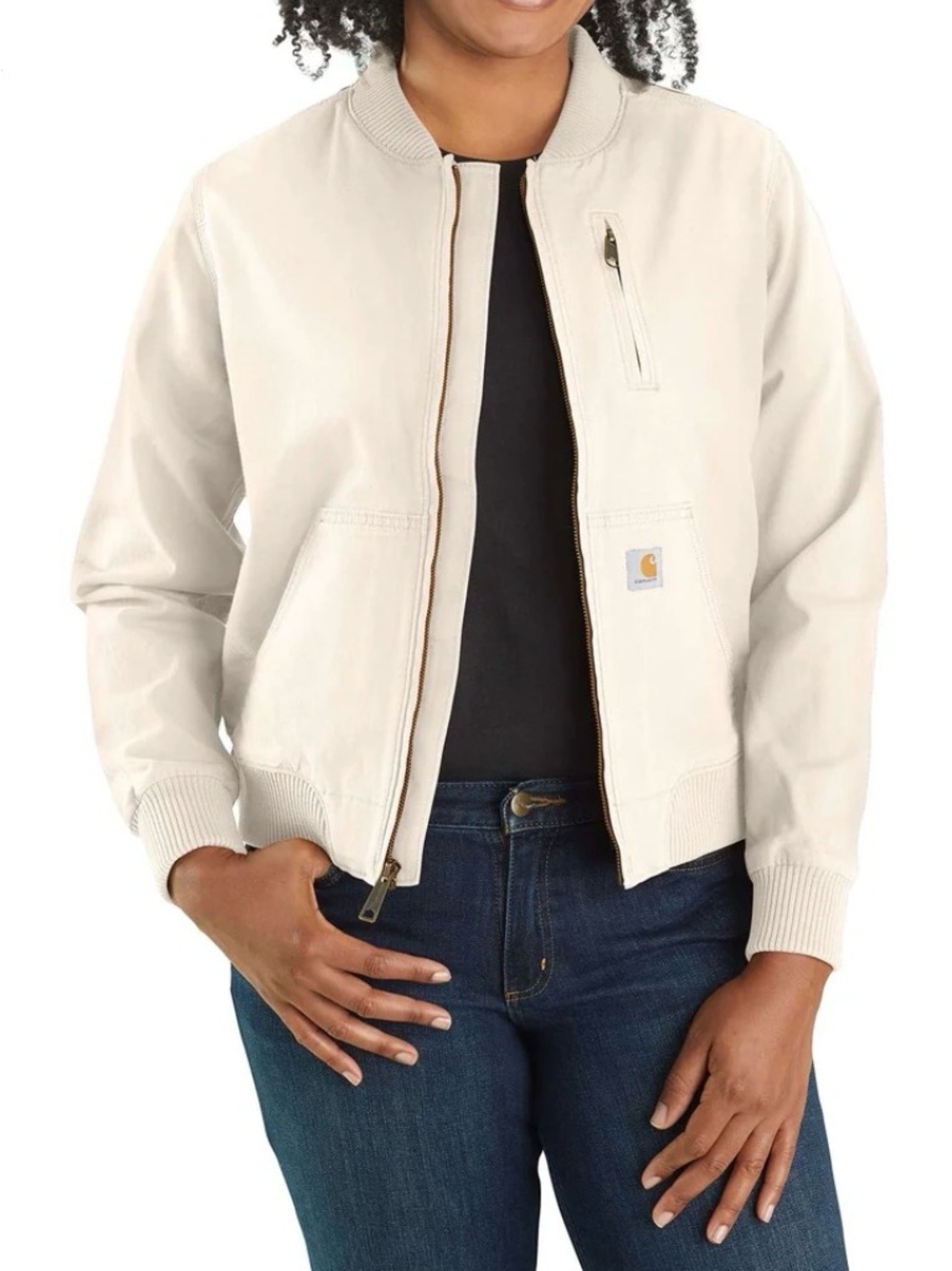 Carhartt Women's Cream Crawford Bomber Jacket